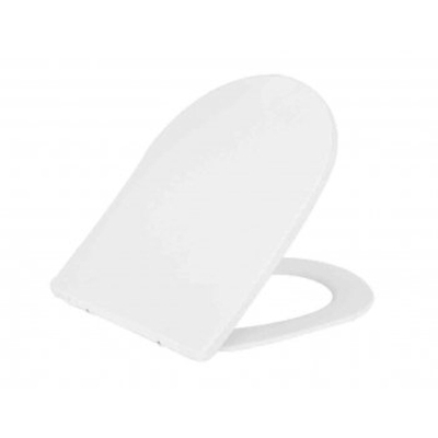 Wiesbaden Shade Slim toiletzitting met deksel met quickrelease en softclose mat wit