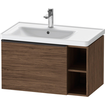 Duravit D-Neo wastafelonderkast 78.4x44x45.2cm 1 lade met softclose Noten (donker) Mat