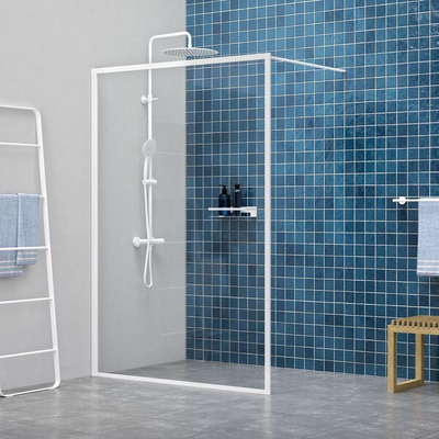 Sealskin Contour Inloopdouche type A3 118x200 cm, 6 mm helder veiligheidsglas Mat wit