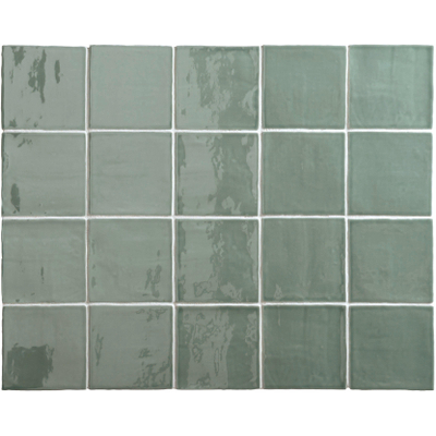 SAMPLE By Goof Wandtegel Oud Hollandse witjes jade Vintage Glans Jade