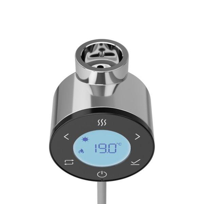 Plieger Nexus thermostaat cerchio 6.2x7x5cm ecodesign chroom/zwart