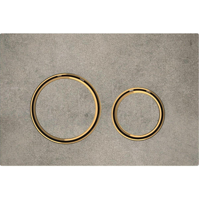 Geberit Sigma50 bedieningsplaat - 2-toets spoeling - rond - messing/betonlook