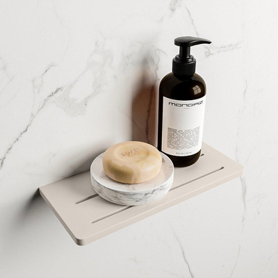 Mondiaz Easy Plancet - 14x31x1.2cm - opbouw - Solid surface - Linen mat