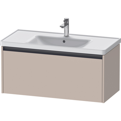 Duravit Ketho 2 wastafelonderbouwkast met 1 lade 98.4x45.5x44cm met greep antraciet taupe mat