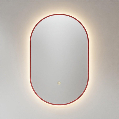 Mondiaz GLOW Badkamerspiegel - Ovaal - 45x90cm - Indirecte LED verlichting - bewegingssensor - Fire (Rood)
