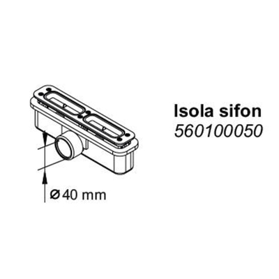 Riho sifon/afvoer tbv Isola douchevloer
