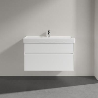 Villeroy & Boch Collaro wastafelonderkast 95.4x54.6cm 2 lades White matt