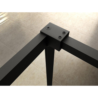 Wiesbaden Square inloopdouche 800 x 2000 x 10 mm nano helder glas/mat zwart