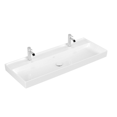 Villeroy & Boch Collaro meubelwastafel 120x47cm zonder overloop m. 2 kraangaten wit