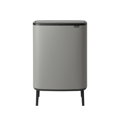 Brabantia Bo Touch Bin Hi Afvalemmer - 2x30 liter - 2 kunststof binnenemmers - mineral concrete grey