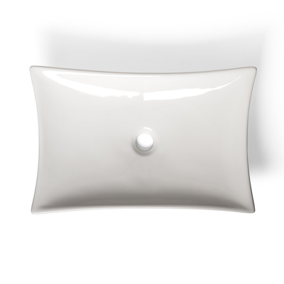 Wiesbaden Scala waskom rechthoekig 56 x 37 x 10,5 cm keramiek glans wit