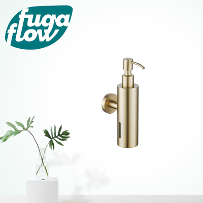 FugaFlow zeepdispenser - wand - rond - geborsteld messing -