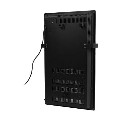 Eurom Alutherm Convectorkachel - 81.5x43.8cm - IP24 - 1200watt - wifi - vloer/wand- Verticaal - metaal/glas zwart mat