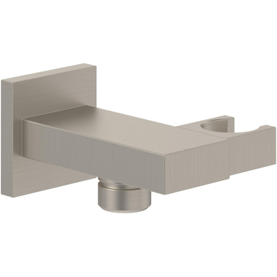 Villeroy & Boch Universal Showers wandaansluitbocht Hoekig - Matt Brushed Nickel (RVS)