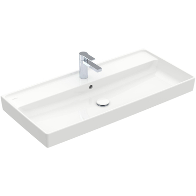 Villeroy & Boch Collaro meubelwastafel 100x47cm met overloop 1 kraangat ceramic+ wit