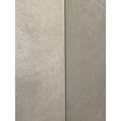 Fortifura Galeria Halfhoge Inloopdouche - 135.8x80cm - ribbelglas - 8mm - nano - met blind profiel