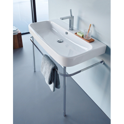 Duravit HappyD 2 meubelwastafel geslepen met overloop met 1 kraangat 100x50.5cm wit