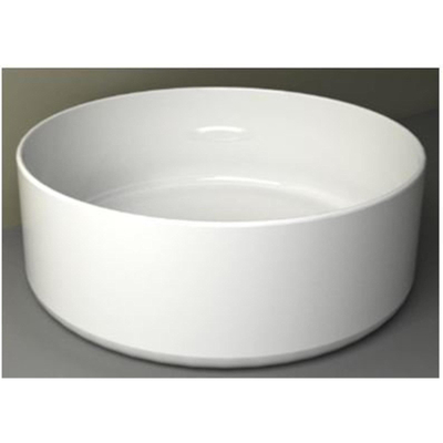 Wiesbaden Link waskom rond 40x12 cm keramiek glans wit
