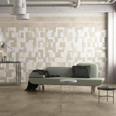 Herberia Ceramiche wand- en vloertegel - 60x60cm - 10mm - Vierkant - gerectificeerd - Betonlook - Taupe mat