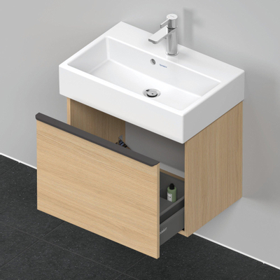 Duravit D-Neo wastafelonderkast 58.4x44x37.2cm 1 lade met softclose Natuur eiken Mat