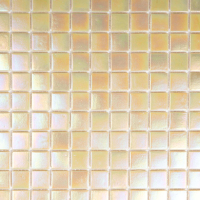 The Mosaic Factory Amsterdam mozaïektegel 2x2x0.4cm voor wand en vloer voor binnen en buiten vierkant Glas Licht Crème