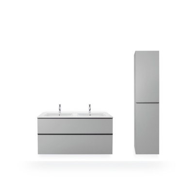 Duravit ME by Starck meubelwastafel dubbel zonder kraangaten met overloop 130x49cm mat wit