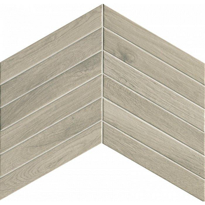 Fap Ceramiche Fapnest wand- en vloertegel - 7.5x45cm - 9mm - Rechthoek - Houtlook - Silver Chevron Mat