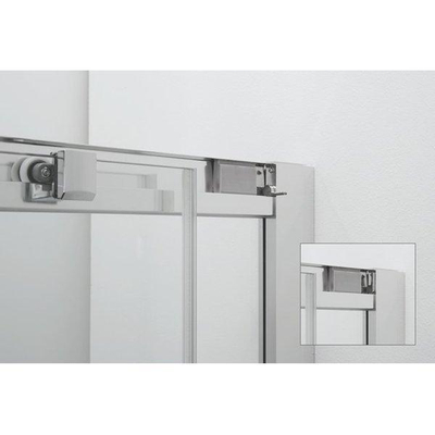 Crosswater Clear 6 vouwdeur 80x195cm 6mm veiligheidsglas zilver aluminium