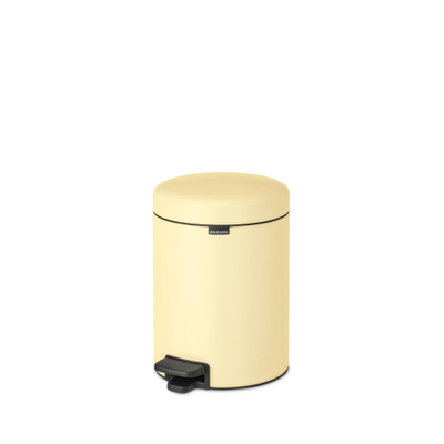 Brabantia NewIcon Pedaalemmer - 5 liter - kunststof binnenemmer - mellow yellow