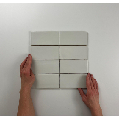 Cifre Ceramica Atlas wandtegel - 7.5x15cm - 8.5mm - Rechthoek - Lichtgrijs mat