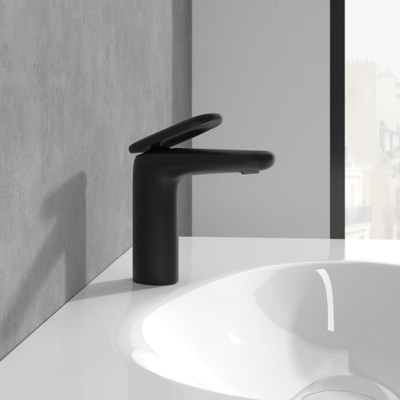Villeroy & Boch Antao Eengreeps wastafelkraan - met Push-Open afvoergarnituur - mat zwart