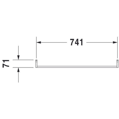 Duravit Vero handdoekhouder voor wastafel 045480 chroom