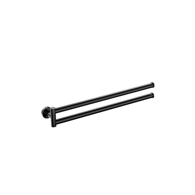 Hotbath Cobber Handdoekhouder - draaibaar - Gepolijst Zwart PVD