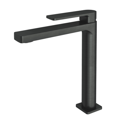 Hotbath Gal Verhoogde wastafelmengkraan zonder waste Geborsteld Gunmetal PVD