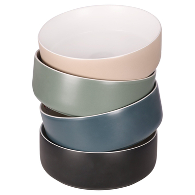 Differnz MIRA Waskom - 36x12cm - keramiek- blauw/wit