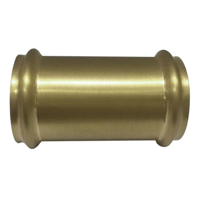 Riko Koppelstuk 32mm tbv vloerbuis geborsteld messing