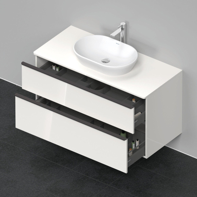 Duravit D-Neo wastafelonderkast 120x66.4x55cm 2 lades wit Hoogglans