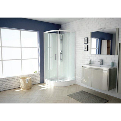 GO by Van Marcke Khone VI compleet gesloten douchecabine 90X90cm kwartrond 2 schuifdeuren