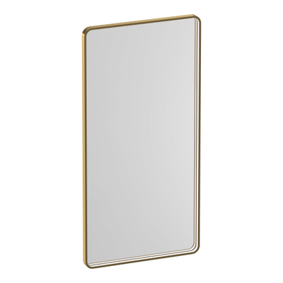 BRAUER Sapphire spiegel 120 rechthoekig afgerond goud frame met directe LED-verlichting met dim- en kleurfunctie en afstandsbediening