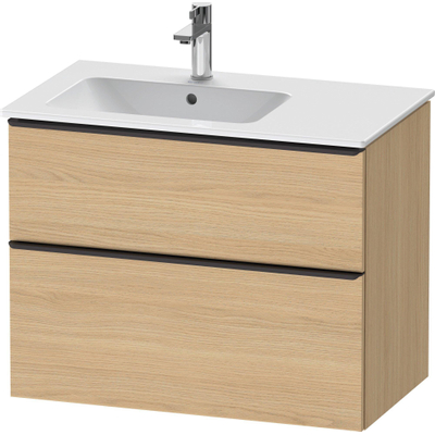 Duravit D-Neo wastafelonderkast 81x62.5x46.2cm 1 lade Natuur eiken Mat