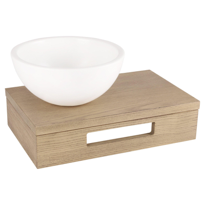 Differnz Ruz Waskom - 25x25x11.5cm - keramiek - rond - mat wit