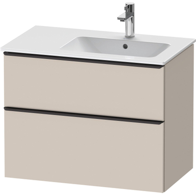 Duravit D-Neo wastafelonderkast 81x62.5x46.2cm 2 lades Taupe Mat