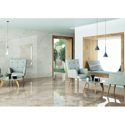 Cifre Ceramica Egeo wand- en vloertegel - 120x120cm - 10.7mm - Vierkant - gerectificeerd - Marmerlook - Ivoor Gepolijst