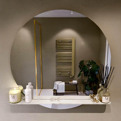 Mondiaz SPOT Badkamerspiegel - rond 100cm - spiegelplanchet - kleur Frape