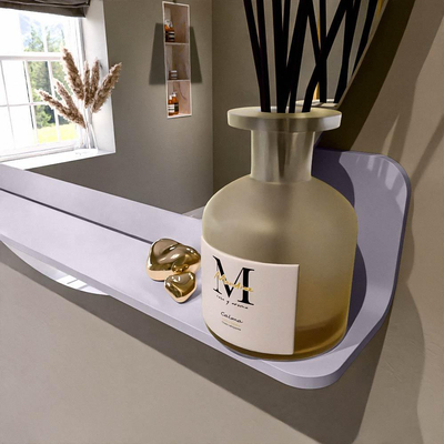 Mondiaz SPOT Badkamerspiegel - rond 90cm - spiegelplanchet - kleur Cale