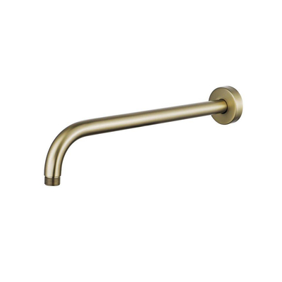 Fortifura Calvi Inbouw Regendoucheset - rond - thermostatisch - wandarm - glijstang - 25cm hoofddouche - staaf handdouche - Geborsteld Messing PVD (Goud)