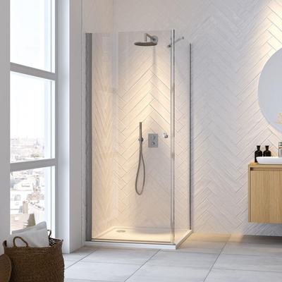 Sealskin Hooked draaideur 90x90cm met zijwand 6mm veiligheidsglas chroom