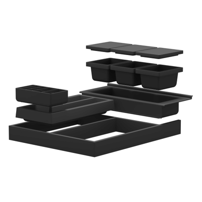 INK lade - indeling model L - zwarte antislip mat - Antraciet