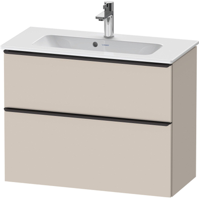 Duravit D-Neo wastafelonderkast 81x62.5x37.2cm 2 lades Taupe Mat