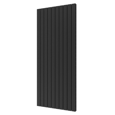 Plieger Cavallino Retto designradiator verticaal dubbel middenaansluiting 1800x754mm 1936W zwart grafiet (black graphite)